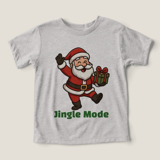 Cartoon Santa Dancing Joyfully (Design Vorderseite)