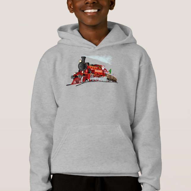 Cartoon Santa Express Hoodie (Vorderseite)