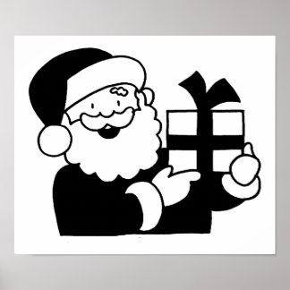 Cartoon Santa Poster