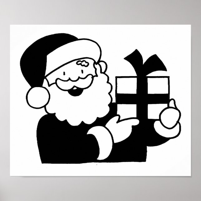 Cartoon Santa Poster (Vorne)