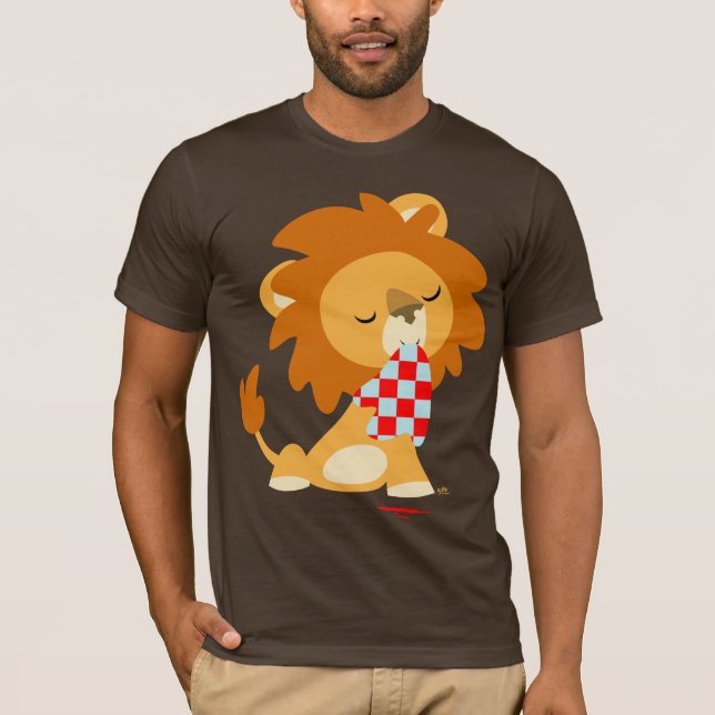 Cartoon Satiated Lion T - Shirt (Vorderseite)