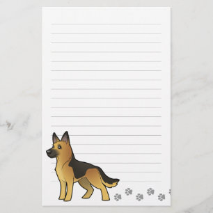 Cartoon-Schäferhund Briefpapier