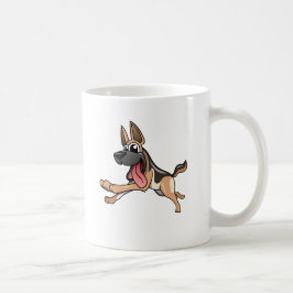Cartoon-Schäferhund Kaffeetasse