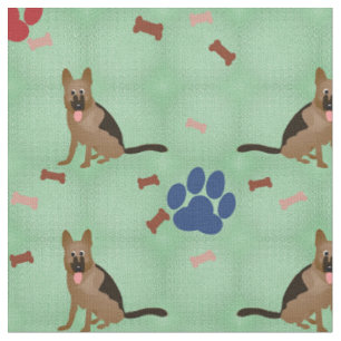 Cartoon-Schäferhund Stoff
