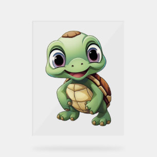 Cartoon-Schildkröte Acrylschild