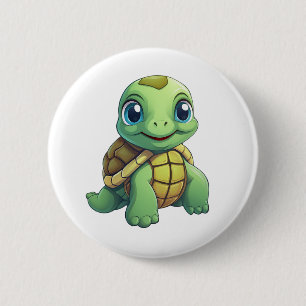 Cartoon-Schildkröte Button