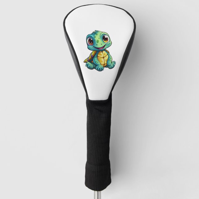 Cartoon-Schildkröte Golf Headcover (Vorderseite)