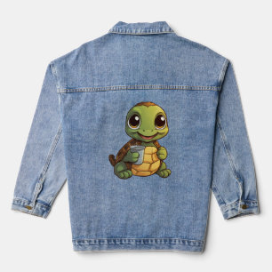 Cartoon-Schildkröte Jeansjacke