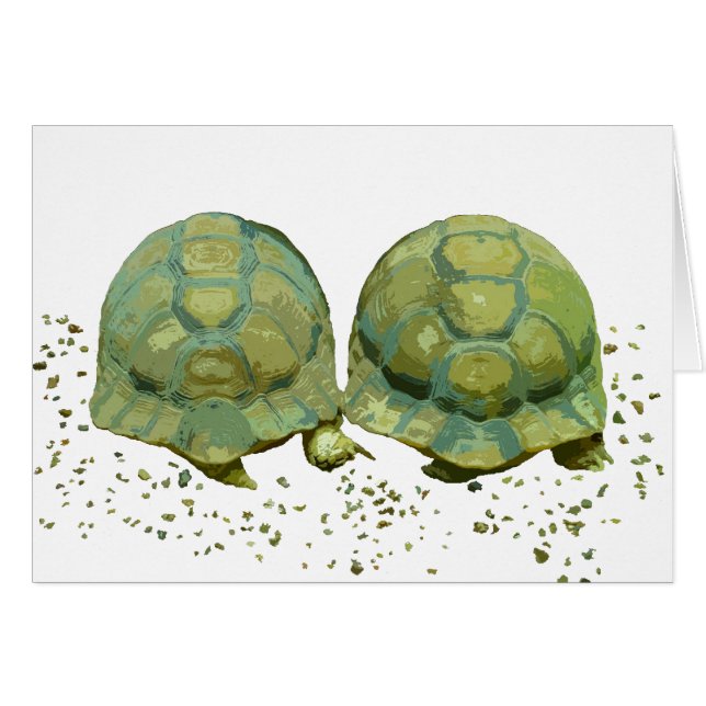 Cartoon-Schildkröte-Karte (Vorderseite (Horizontal))