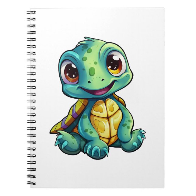 Cartoon-Schildkröte Notizblock (Vorderseite)