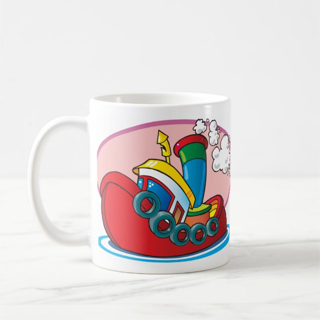 Cartoon-Schlepper Kaffeetasse (Links)