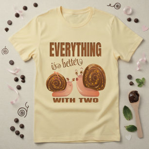 Cartoon-Schnecken-Paar T-Shirt
