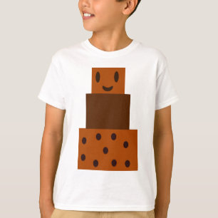 Cartoon Schokolade Kuchen T-Shirt