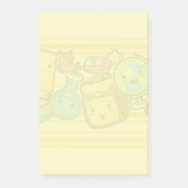 Cartoon School Supply Pattern Postit Notes Post-it Klebezettel