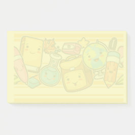 Cartoon School Supply Pattern Postit Notes Post-it Klebezettel