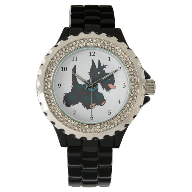 Cartoon-Schotter Armbanduhr (Vorderseite)