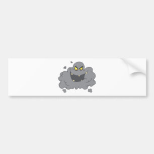 Cartoon-schwarze Wolke des Smogs Autoaufkleber