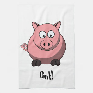 Cartoon-Schwein-Amerikaner MoJo Küchen-Tücher Geschirrtuch