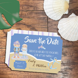 Cartoon Sea Otter Segler Save the Date Karte