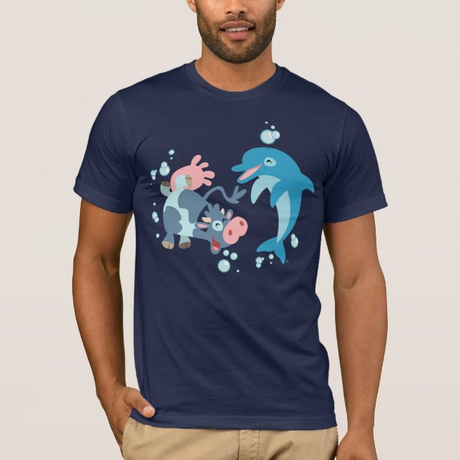 Cartoon Sea Säugetiere: T - Shirt von Meeresau und (Vorderseite)