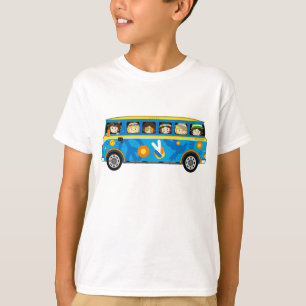 Cartoon-Sechziger-FriedensHippie Van T-Shirt
