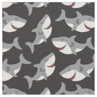 Cartoon Shark Wiederholung Muster Stoff