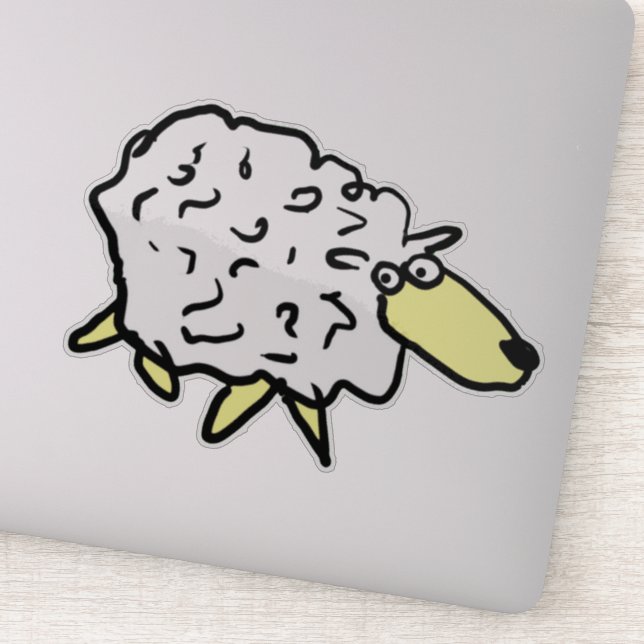 Cartoon Sheep Aufkleber (Detail)