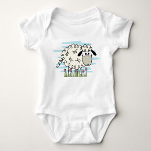 Cartoon Sheep Baby Strampler