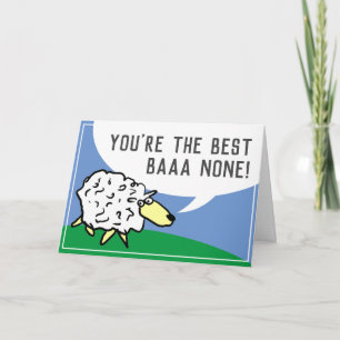 Cartoon Sheep Design mit Puppe Karte