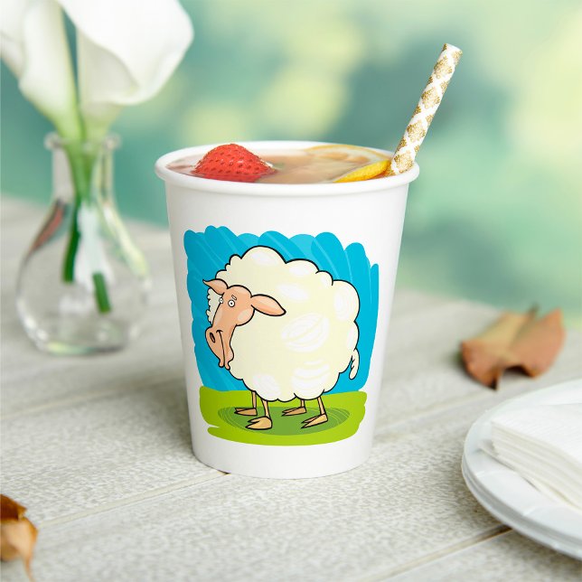 Cartoon Sheep Pappbecher (Von Creator hochgeladen)