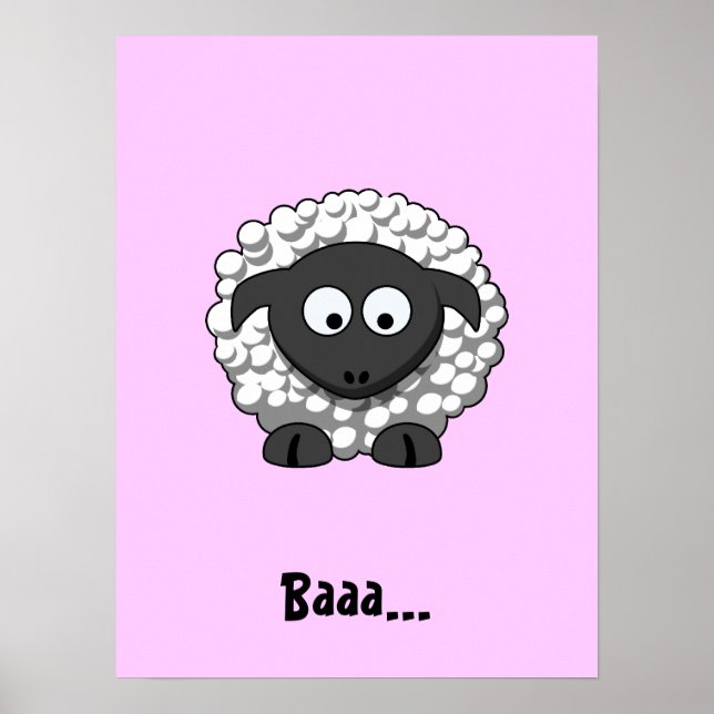 Cartoon Sheep Poster (Vorne)