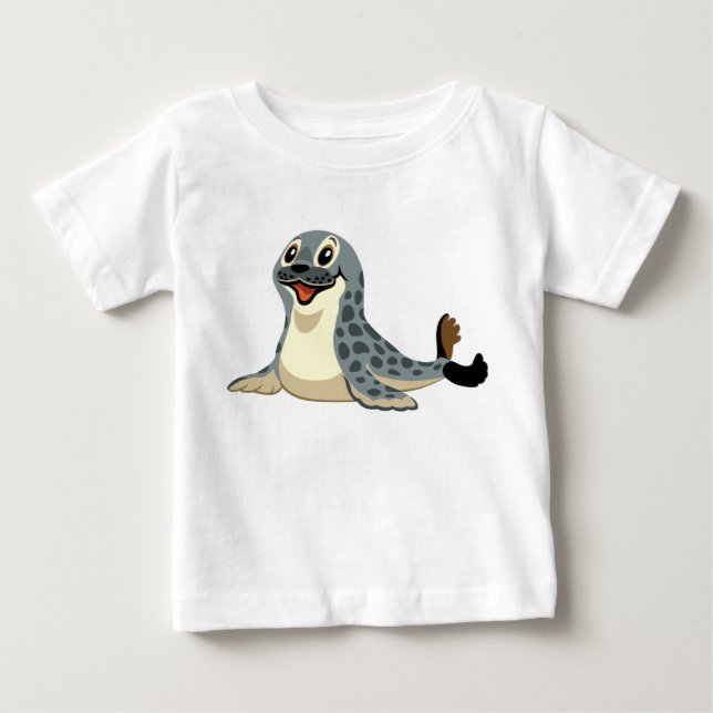 Cartoon Siegel Baby T-shirt (Vorderseite)