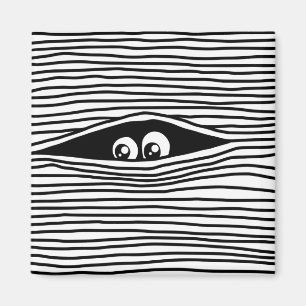 Cartoon sieht unsichtbar magnet