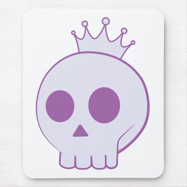cartoon skull with crown design mousepad (Vorne)