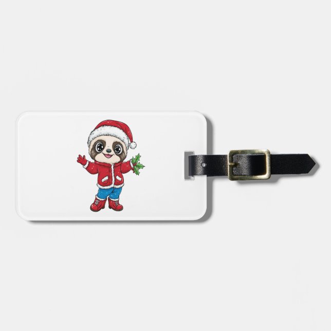 Cartoon Sloth Wealth Gepäckanhänger (Vorderseite horizontal)