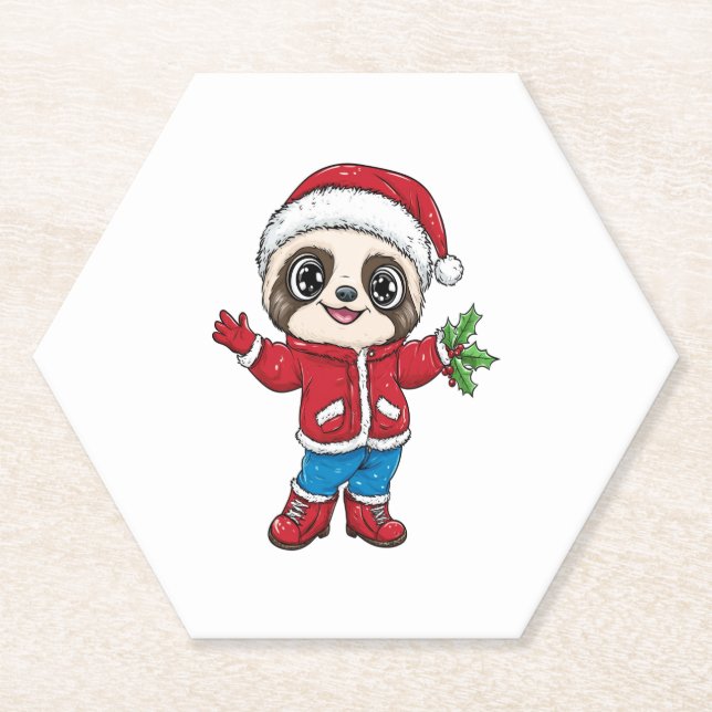 Cartoon Sloth Wealth Untersetzer (Vorderseite)