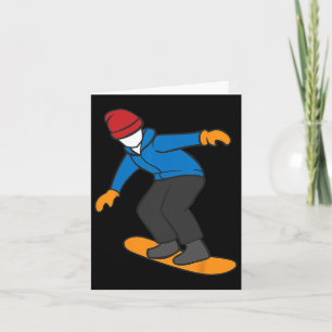 Cartoon Snowboarder Illustration Wintersport Karte