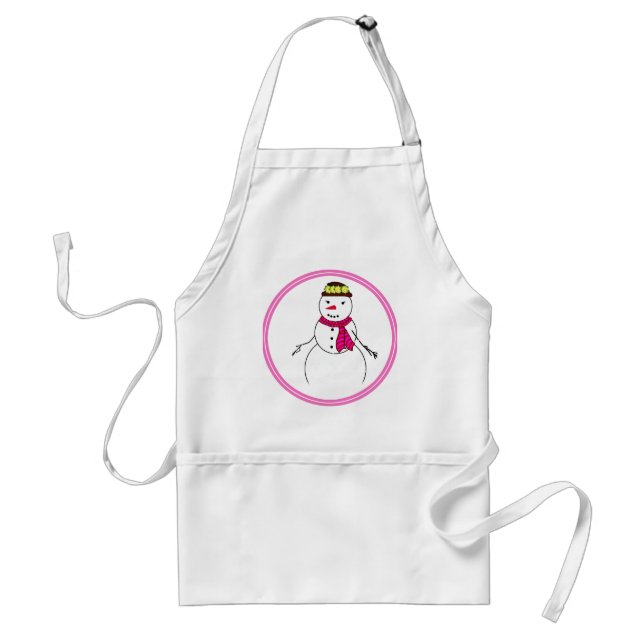 Cartoon Snowman Little Kokett Sweetheart Schürze (Vorne)