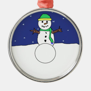 Cartoon Snowman-Ornament Ornament Aus Metall