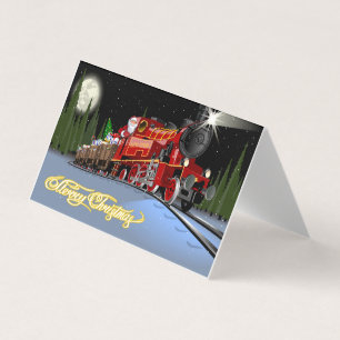 Cartoon Snta Express Postkarte
