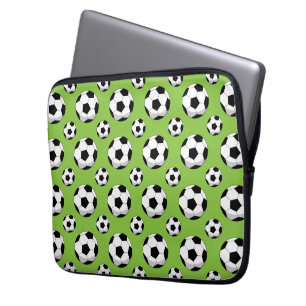 Cartoon Soccer Ball Muster Laptopschutzhülle
