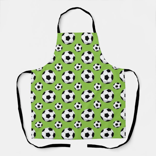 Cartoon Soccer Ball Muster Schürze (Vorderseite)