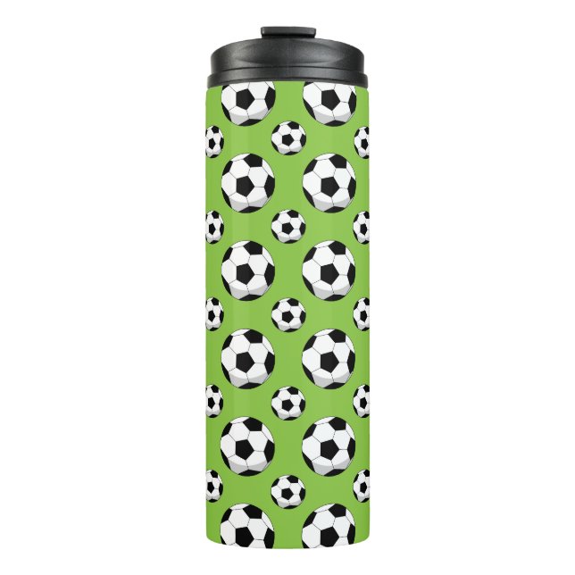 Cartoon Soccer Ball Muster Thermosbecher (Vorderseite)