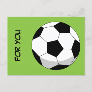 Cartoon Soccer Ball   Name oder Text hinzufügen Postkarte