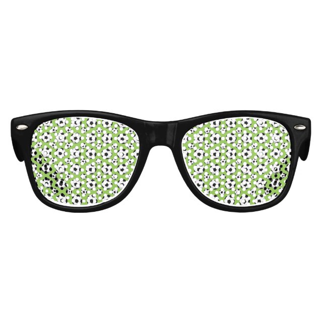 Cartoon Soccer Ball Partybrille (Vorderseite)