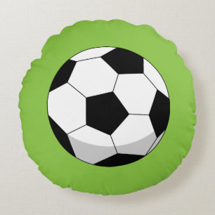 Cartoon Soccer Ball Rundes Kissen