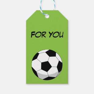 Cartoon Soccer Ball Text hinzufügen Geschenkanhänger