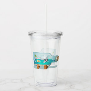 Cartoon Souvenir Flasche Acryltrinkbecher