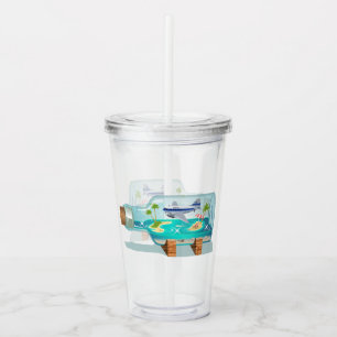 Cartoon Souvenir Flasche Acryltrinkbecher