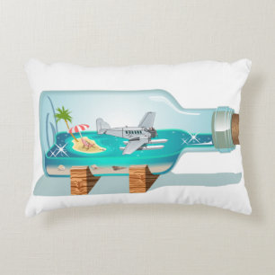 Cartoon Souvenir Flasche Dekokissen